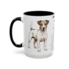 15oz Jack Russell Terrier Mug, Black, left side view