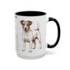 15oz Jack Russell Terrier Mug, Black, right side view