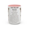 15oz Jack Russell Terrier Mug, Pink, front view