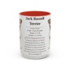 15oz Jack Russell Terrier Mug, Red, front view
