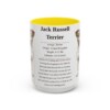 15oz Jack Russell Terrier Mug, Yellow, front view