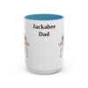 15oz Jackabee Dog Dad Mug, Light Blue, front view
