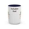 15oz Jackabee Dog Dad Mug, Navy, front view