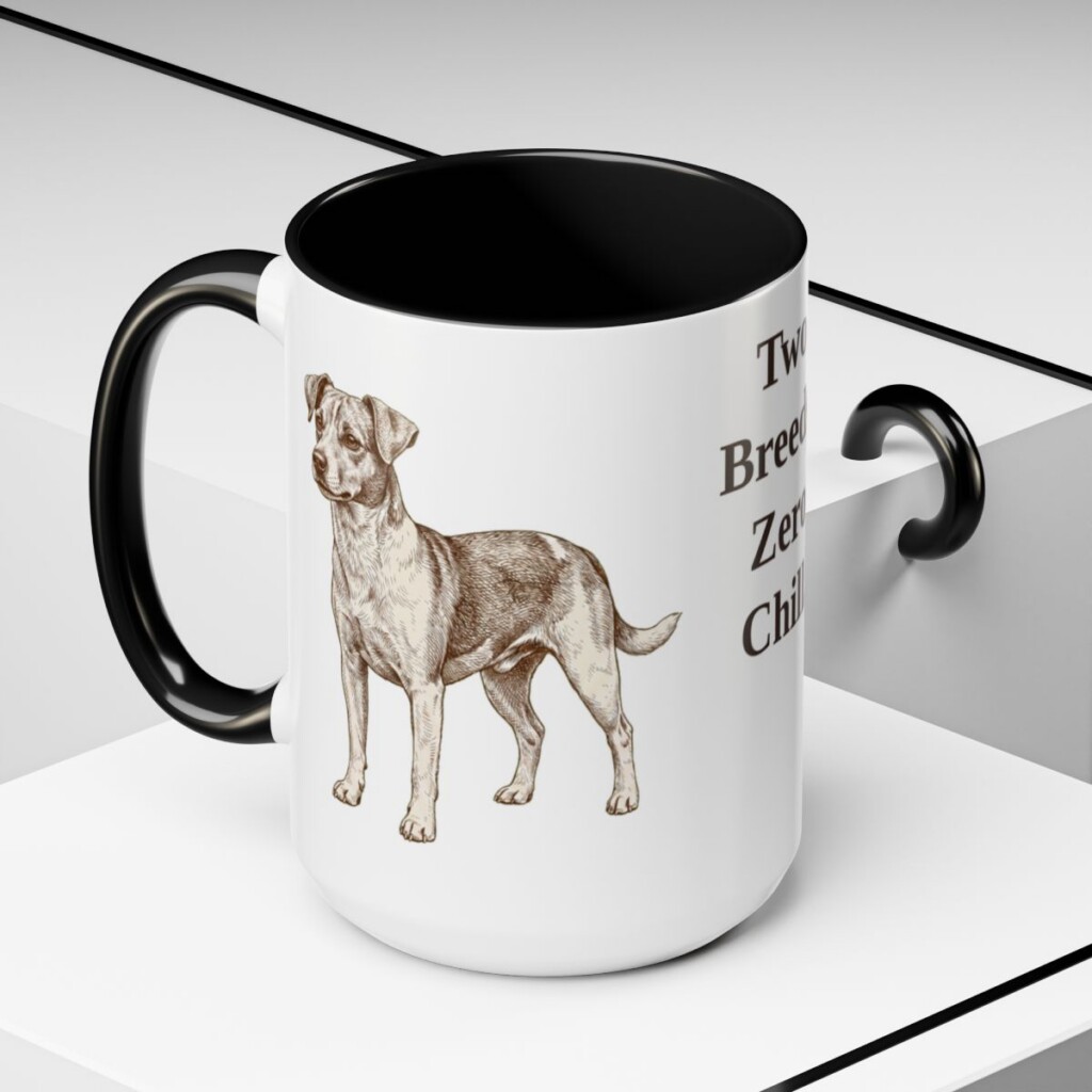 15oz Funny Jackabee Mug, Black, lifestyle photo