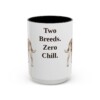 15oz Funny Jackabee Mug, Black, front view