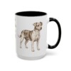 15oz Funny Jackabee Mug, Black, right side view