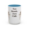 15oz Funny Jackabee Mug, Light Blue, front view