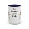 15oz Funny Jackabee Mug, Navy, front view