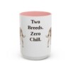 15oz Funny Jackabee Mug, Pink, front view