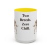 15oz Funny Jackabee Mug, Yellow, front view