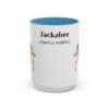 15oz Jackabee Latin Mug, Light Blue, front view