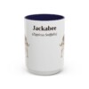 15oz Jackabee Latin Mug, Navy, front view