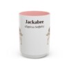 15oz Jackabee Latin Mug, Pink, front view