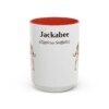 15oz Jackabee Latin Mug, Red, front view