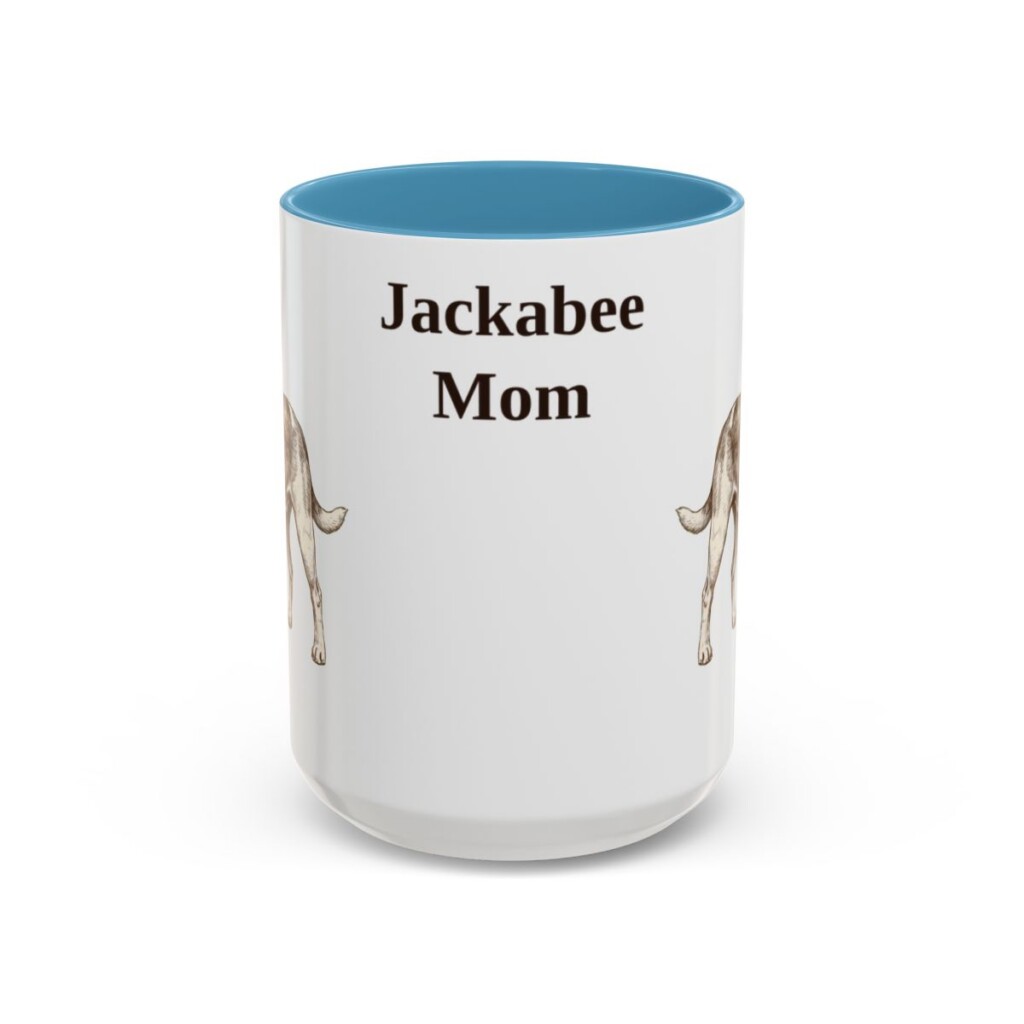 15oz-jackabee-mug-mom-light-blue 15oz Jackabee Dog Mom Mug, Light Blue, front view