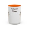 15oz-jackabee-mug-mom-orange 15oz Jackabee Dog Mom Mug, Orange, front view