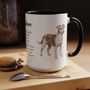 15oz Jackabee Mug, Black, lifestyle photo