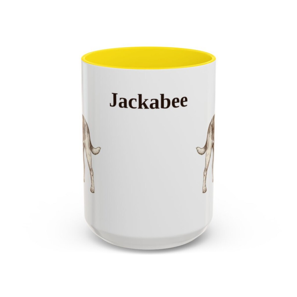 15oz-jackabee-mug-yellow 15oz Jackabee Mug, Yellow, front view