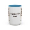 15oz Jagdterrier Dog Dad Mug, Light Blue, front view