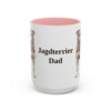 15oz Jagdterrier Dog Dad Mug, Pink, front view