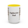 15oz Jagdterrier Dog Dad Mug, Yellow, front view