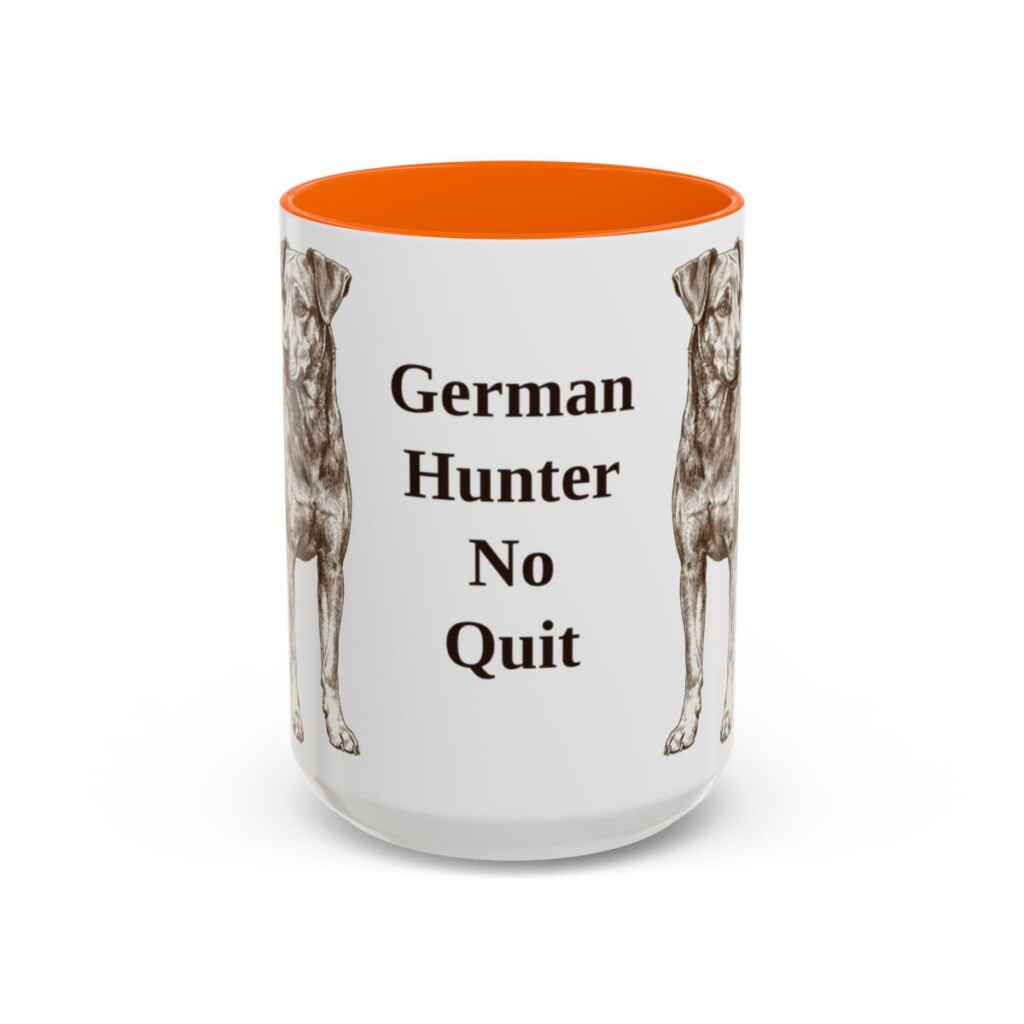 15oz-jagdterrier-mug-humor-orange 15oz Funny Jagdterrier Mug, Orange, front view