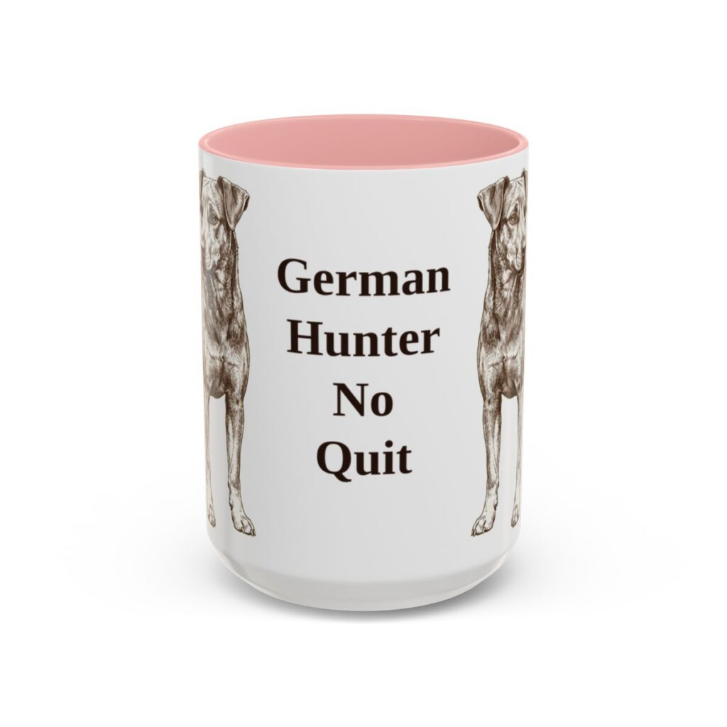 15oz-jagdterrier-mug-humor-pink 15oz Funny Jagdterrier Mug, Pink, front view