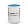 15oz Jagdterrier Latin Mug, Light Blue, front view