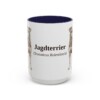 15oz Jagdterrier Latin Mug, Navy, front view