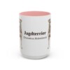 15oz Jagdterrier Latin Mug, Pink, front view