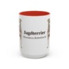 15oz Jagdterrier Latin Mug, Red, front view