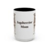 15oz Jagdterrier Dog Mom Mug, Black, front view