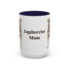 15oz Jagdterrier Dog Mom Mug, Navy, front view