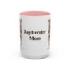 15oz Jagdterrier Dog Mom Mug, Pink, front view