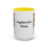 15oz Jagdterrier Dog Mom Mug, Yellow, front view