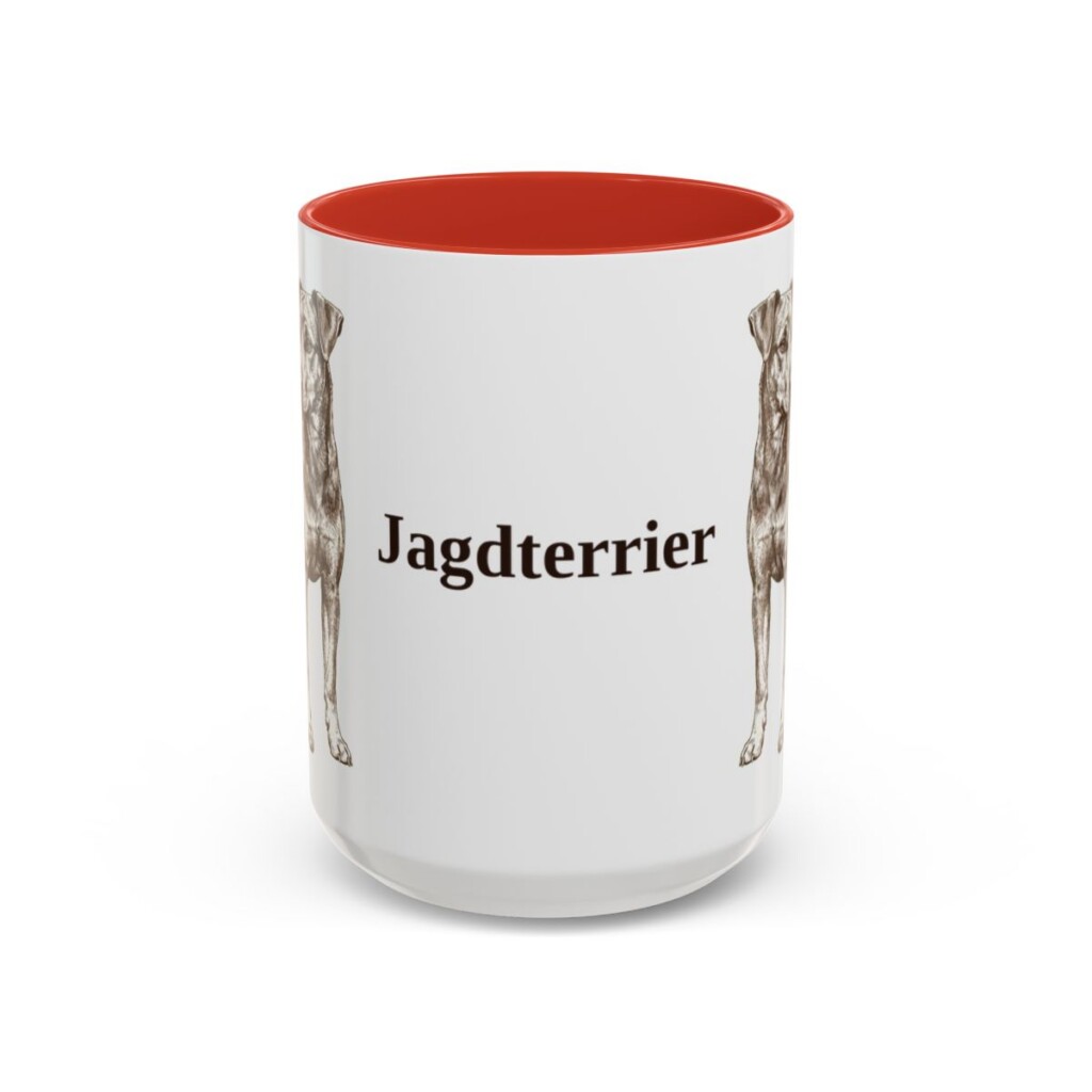 15oz Jagdterrier Mug, Red, front view
