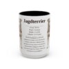 15oz Jagdterrier Mug, Black, front view