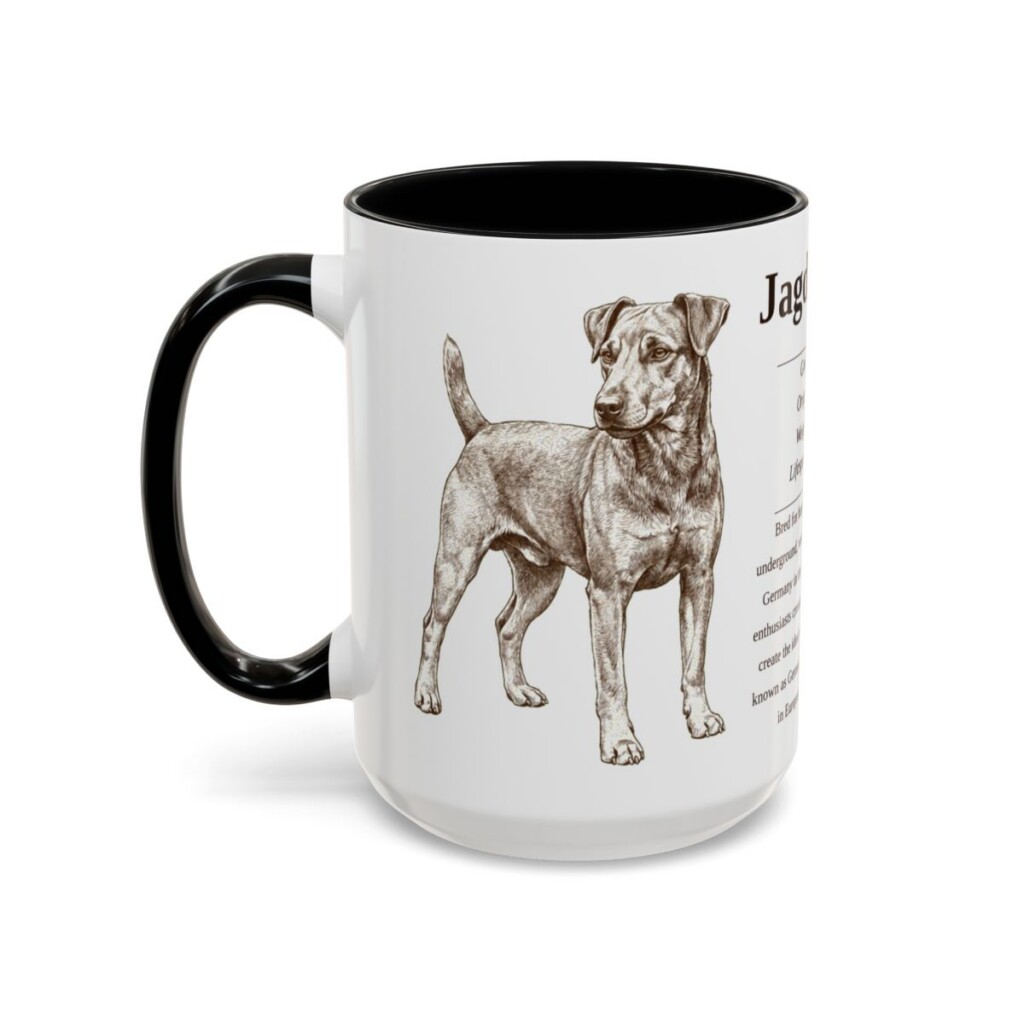 15oz Jagdterrier Mug, Black, left side view