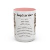 15oz Jagdterrier Mug, Pink, front view