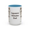 15oz-japanese-akitainu-mug-dad-light-blue 15oz Japanese Akitainu Dog Dad Mug, Light Blue, front view