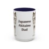 15oz-japanese-akitainu-mug-dad-navy 15oz Japanese Akitainu Dog Dad Mug, Navy, front view