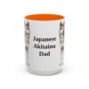 15oz-japanese-akitainu-mug-dad-orange 15oz Japanese Akitainu Dog Dad Mug, Orange, front view
