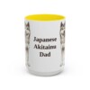 15oz-japanese-akitainu-mug-dad-yellow 15oz Japanese Akitainu Dog Dad Mug, Yellow, front view
