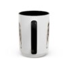 15oz Funny Japanese Akitainu Mug, Black, back view