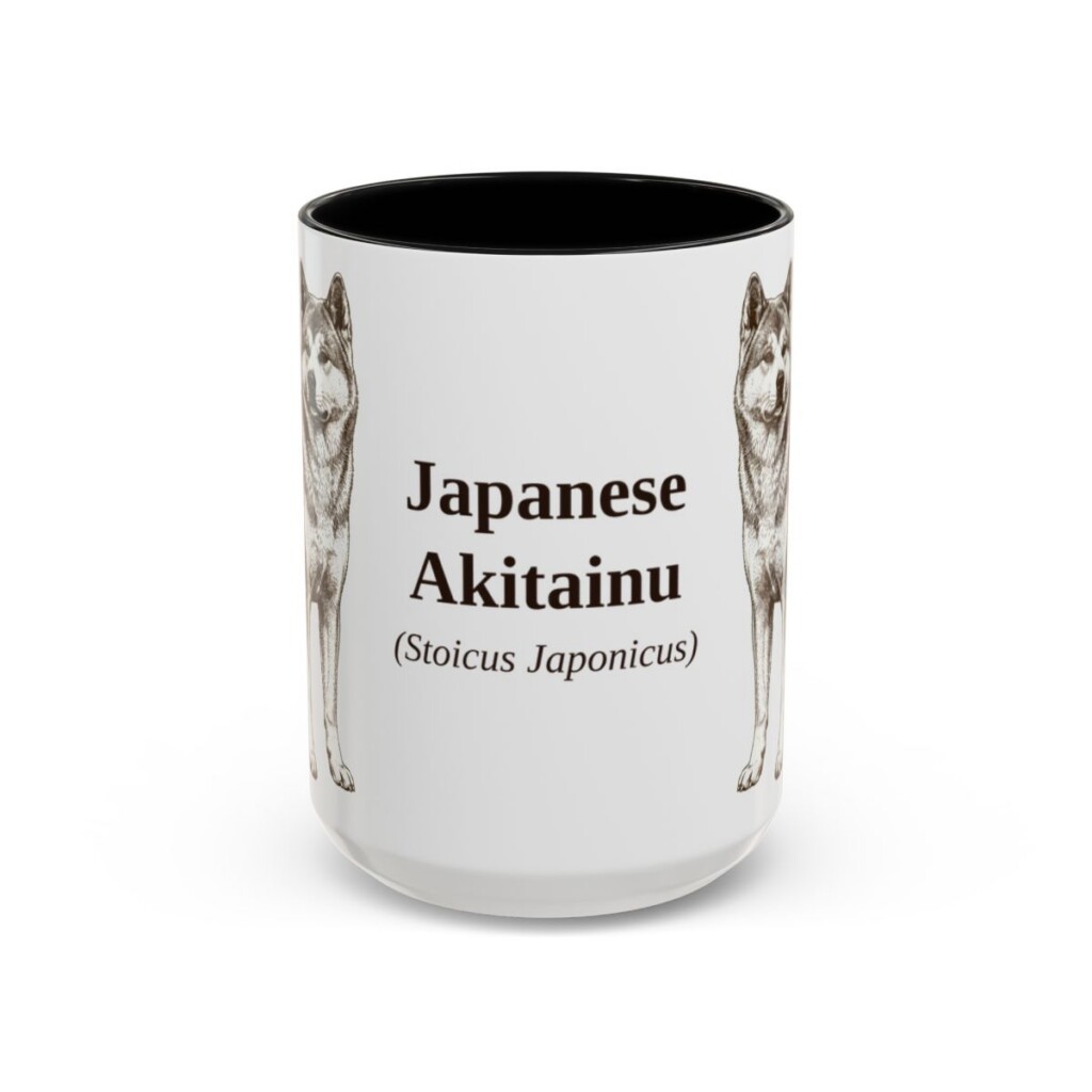 15oz-japanese-akitainu-mug-latin-black-front 15oz Japanese Akitainu Latin Mug, Black, front view