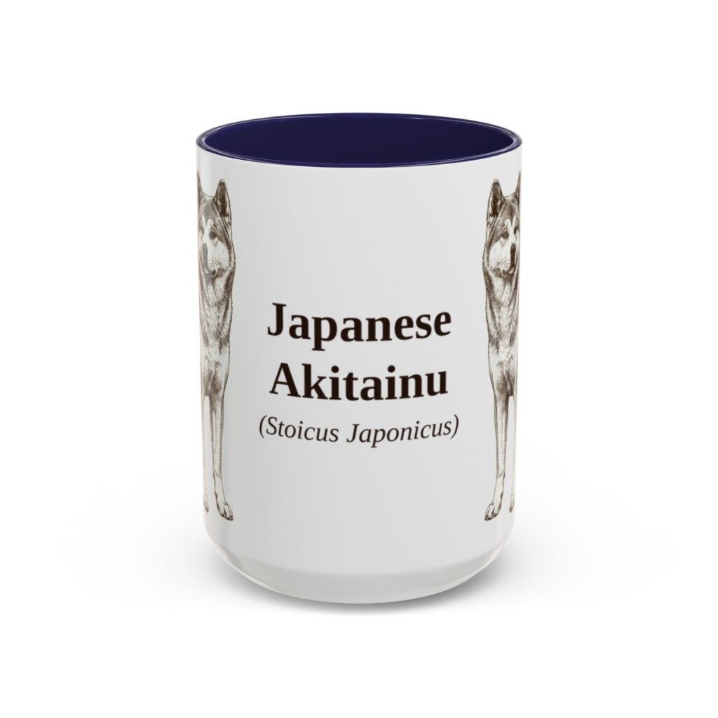 15oz-japanese-akitainu-mug-latin-navy 15oz Japanese Akitainu Latin Mug, Navy, front view