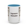 15oz Japanese Akitainu Mug, Light Blue, front view