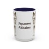 15oz Japanese Akitainu Mug, Navy, front view
