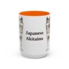 15oz Japanese Akitainu Mug, Orange, front view