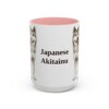 15oz Japanese Akitainu Mug, Pink, front view